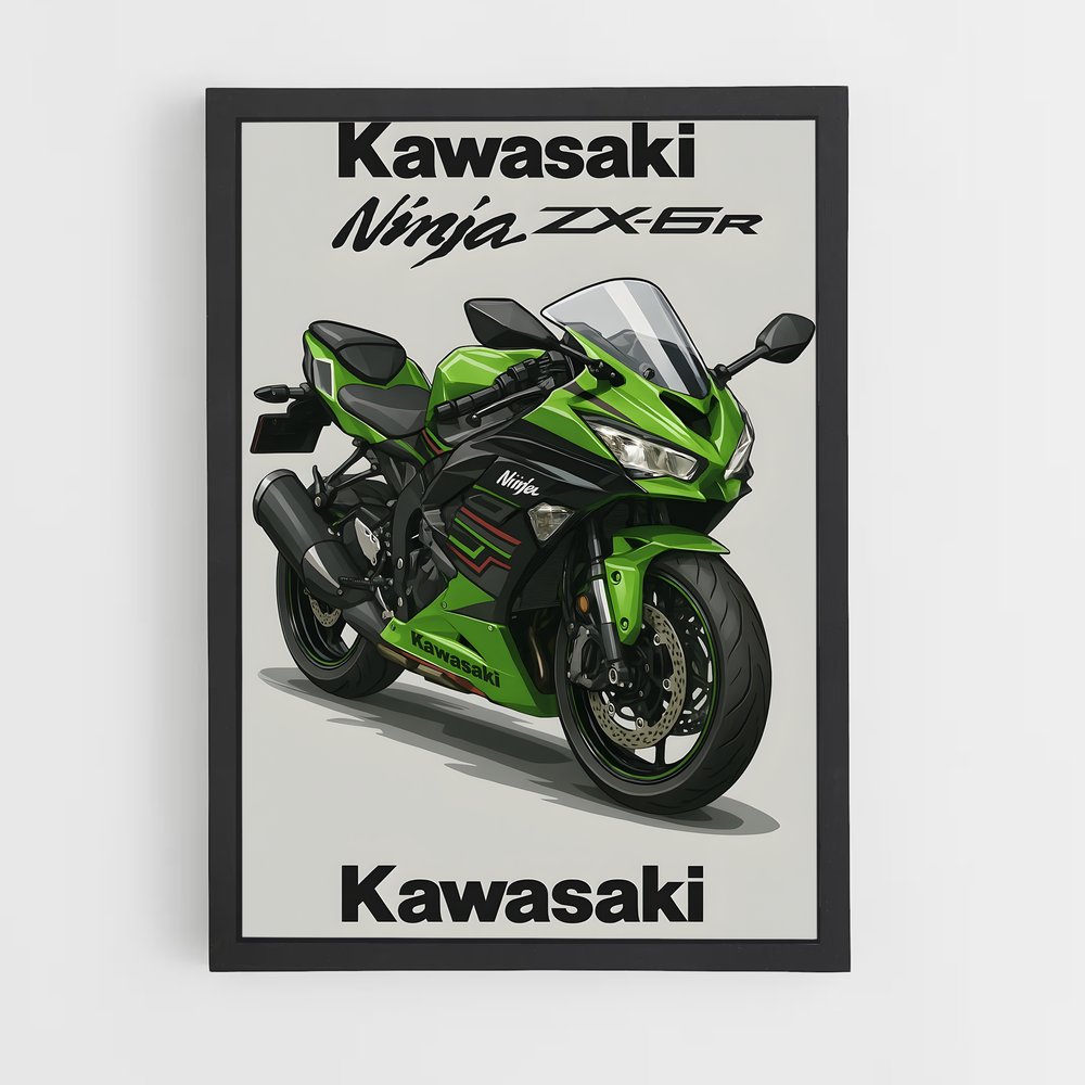 Poster Ninja zx-6r Énigmatique (vue 2)
